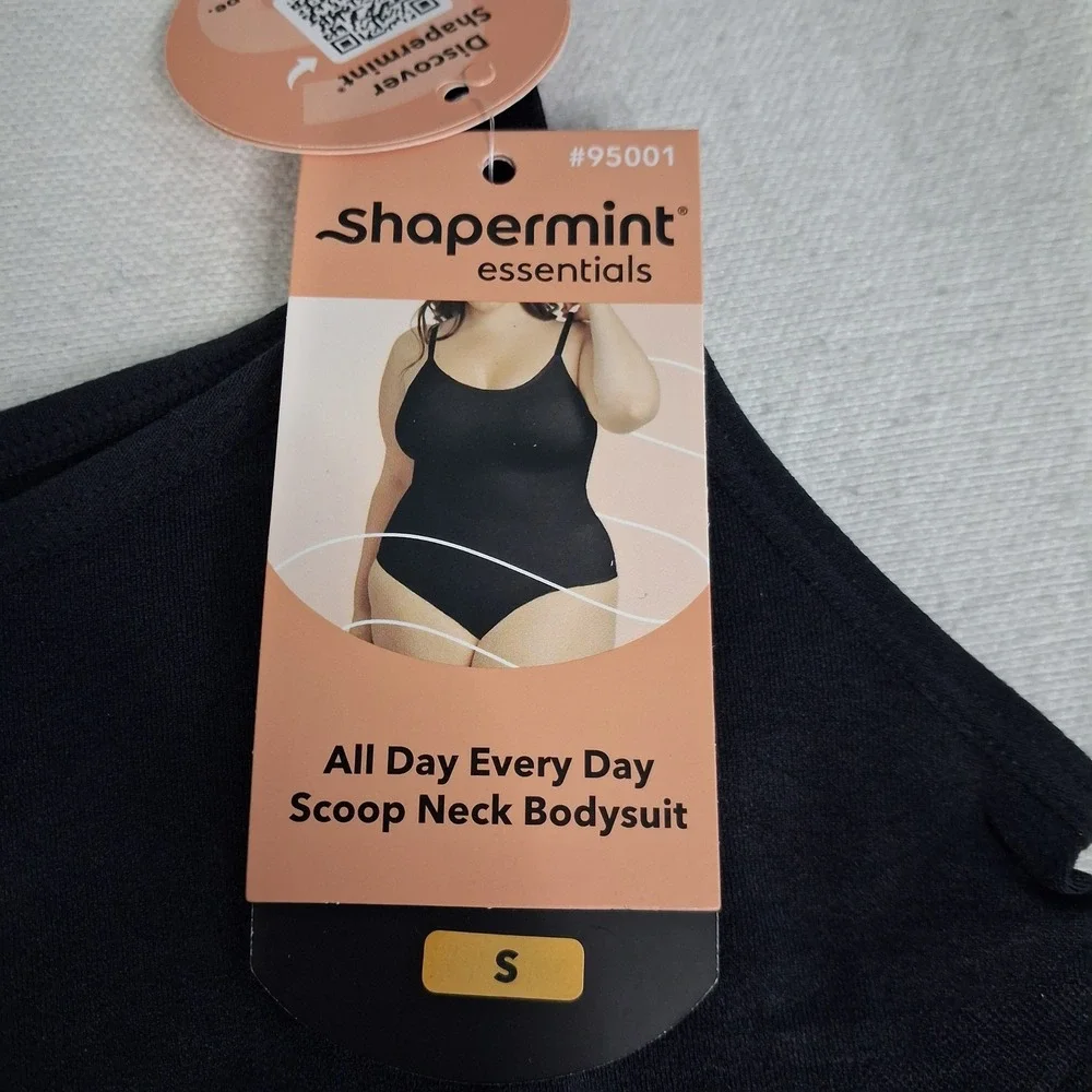 Shapermint Womens Shape Wear Black Compression Snap Bodysuit  Sz S 2 Pack NWT - Picture 3 of 10